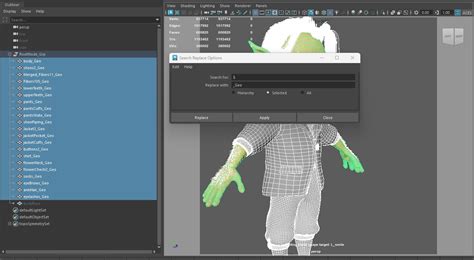 Maya python replace name.  This is what I have so far: def searchAndRepl...