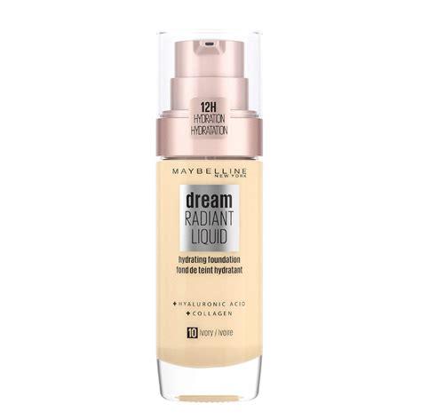 Maybelline dream radiant liquid foundation. Product Information. Get ready for the glowy skin you've always wanted with our Dream Radiant Liquid Foundation. Previously called Dream Satin Liquid this foundation is still your favourite foundation but with added skincare benefits - hyaluronic acid and collagen, moisturizes skin and gives a natural look. Delivering up to 12 hours of hydration. 