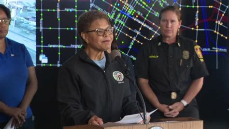 Mayor Bass, city Leaders update public on fire that indefinitely closed 10 Freeway
