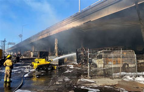 Mayor Bass, officials, provide update on 10 Freeway fire closure in downtown L.A.