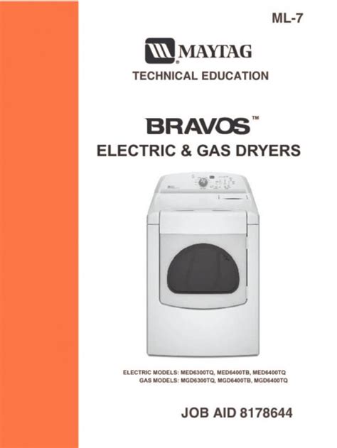 Maytag Bravos Dryer Service Manual Download