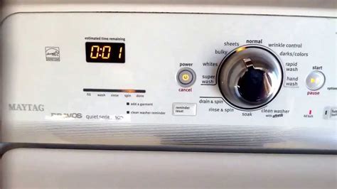 Maytag bravos spin cycle problems. Max 56 Use this cycle to wash large items such as jackets and small comforters. The washer will fill with enough water to wet down the load before the wash portion of the cycle begins. This cycle uses a higher default water level than other cycles. Hand-washed items or dripping-wet items. Drain & Spin N/A N/A N/A N/A 10 This cycle uses a spin to 