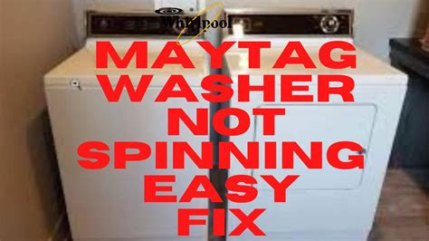 Maytag bravos washer not draining or spinning. Incorrect installation: If the drain hose isn’t installed correctly, it won’t drain properly. Check your user manual to confirm that the installation is correct. Make sure the hose doesn’t extend more than 4.5″ into the standpipe and that its end is 36-96 inches above the floor. 