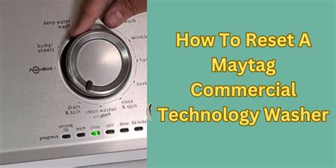 Maytag commercial washer reset. It lasted two weeks.  Anyone with Maytag knowledge, m...
