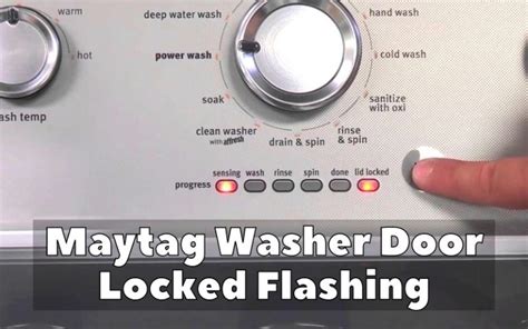 Water remaining in washer after cycle. Select DRAIN & SPIN to remove any water remaining in the washer. The washer door will unlock at the end of the drain. TumbleFresh™ option is on. While this option is on, the load is tumbled periodically for up to 6 hours. The door remains locked during this time.. 