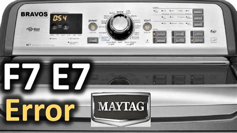 Maytag error code f0e7. Display Type of fault Action; flashes: Too much water in the dishwasher: Phone service: Fault with water inlet: Check that the water tap is open: Valve leakage 