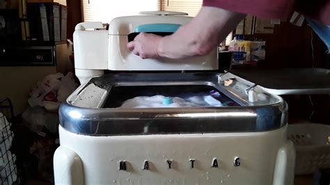 Maytag wringer washer wash day - YouTube