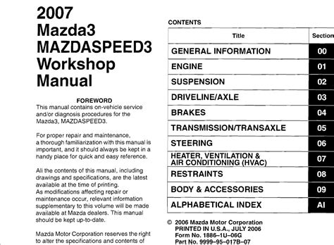 Mazda 3 mazda speed 3 2007 2009 workshop repair manual. - Boligsikring - hvordan og hvor meget.