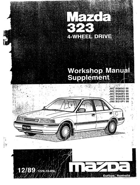 Mazda 323 f 15 gx workshop manual. - I vingården med pernilla tunberger och alf henrikson..