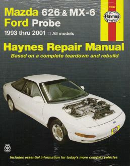 Mazda 626 mx 6 ford probe 93 01 repair manual. - Gm 3 speed manual transmission parts.