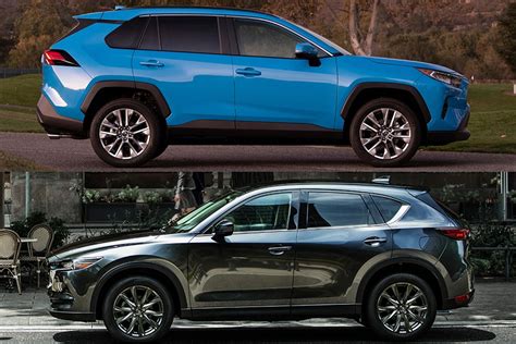 Mazda cx 5 vs toyota rav4. For engine performance, the 2021 Mazda CX-5’s base engine makes 187 horsepower, and the 2021 Toyota RAV4 base engine makes 203 horsepower. The CX-5 is rated to deliver an average of 28 miles per gallon, with a highway range of 459 miles. The RAV4 is rated to deliver an average of 30 miles per gallon, with a highway range of 508 miles. 