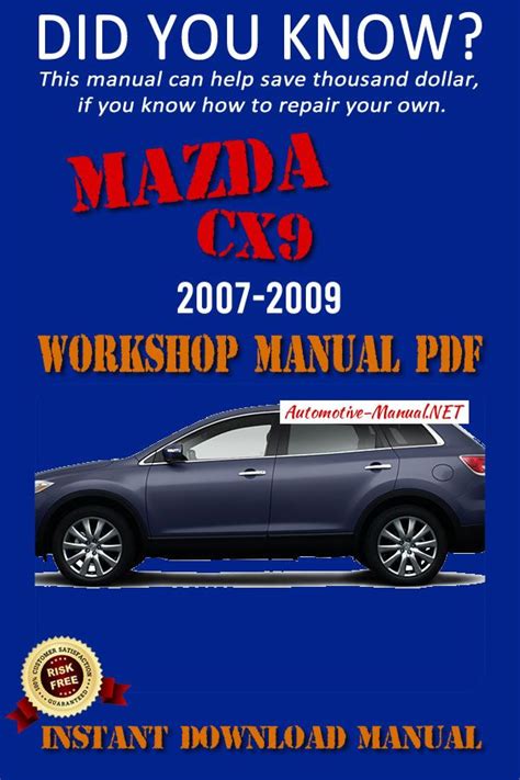 Mazda cx 9 service repair manual 2007 2008 2009 2010 2011 2012. - Flstf fat boy manuale di servizio.