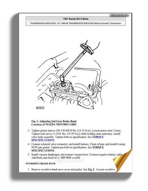 Mazda miata mx5 automatic transmission service manual. - Manufacturing processes for technology by william o fellers.
