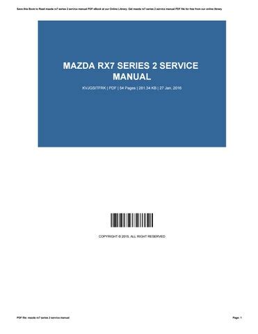 Mazda rx7 series 2 service manual. - Renault megane scenic service repair workshop manual 1995 2002.