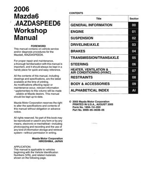 Mazda speed 6 engine complete workshop repair manual. - Einfluß der blechoberfläche beim ziehen von blechteilen aus aluminiumlegierungen.