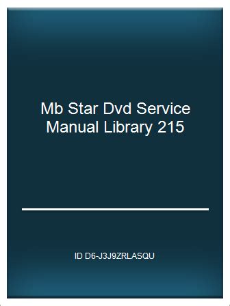 Mb star dvd service manual library 215. - Ultima guida non ufficiale ai misteri dell'analisi di harry potter del libro 6.