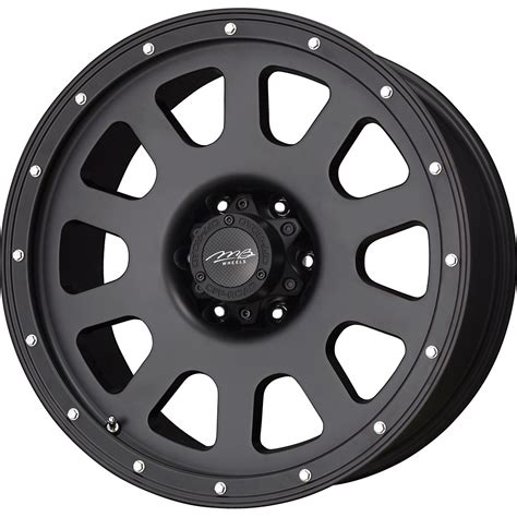 The MB Wheels MB352 is a full face, 10 spoke design. The MB 352 offers distinctive off-road styling with a simulated bead lock ring, traditional stepped lip and bolt on center caps with removable end cap for 4X4 hub accessibility. The MB352 is a wheel to put on your radar for your Truck or SUV.