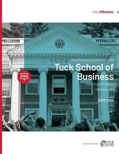 MbaMission Dartmouth Tuck Insider s Guide 2018 2019