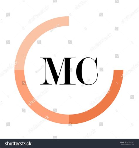 Mc Business Logo Icon Design Template Elements. Orange Color Vectors