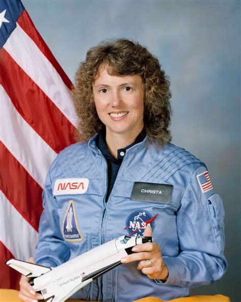 Mc auliffe. Famous Scholars & Educators Black History Christa McAuliffe High school teacher Christa McAuliffe was the first American civilian selected to go into space. She died in the explosion of the... 