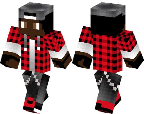 Guy with black jacket and black hair w/ red locs. Minecraf