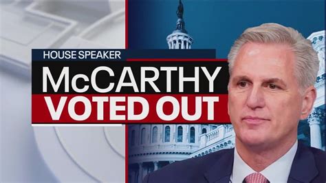 McCarthy becomes the first speaker ever to be ousted from the job in House vote