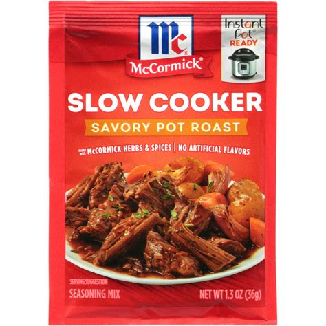 McCormick Slow Cooker Savory Pot Roast Seasoning Mix. 1.3 oz