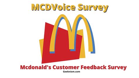 McDVOICE – Official McDonalds Survey on www.mcdvoice.com