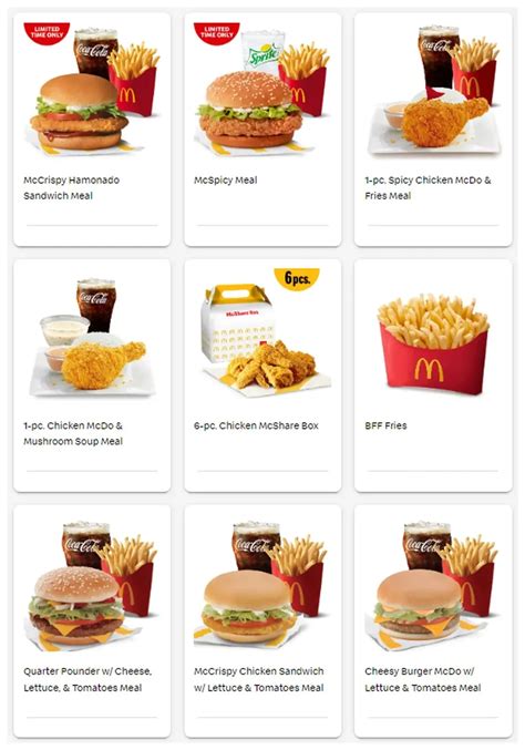 McDo Menu (McDonald