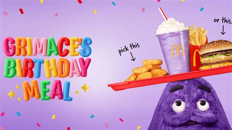 McDonald's to offer purple shakes with meals on Grimace's birthday