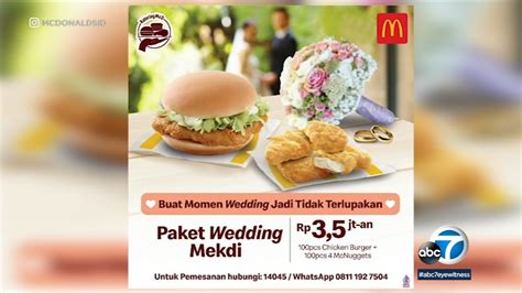 McDonald's wedding catering coming to some international locations