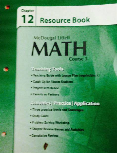 McDougal Littell Math Course 2: Chapter Resources Book Chapter 12