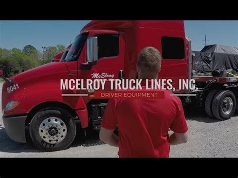 McElroy Truck Lines Driver Equipment - YouTube