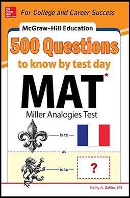 Download Mcgrawhill Education 500 Mat Questions To Know By Test Day By Kathy A Zahler