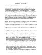 McIntyre v. Balentine* - CASE BRIEF WORKSHEET Title of...