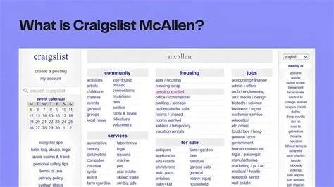 Mcallen.craigslist. Are you looking to sell your car quickly and easily? Craigslist is a great option for selling your car, but it can be tricky to navigate. This guide will give you all the tips and tricks you need to successfully sell your car on Craigslist. 