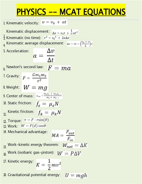 Mcat force equations.  MCAT Physics tutorial video and setting up Equilib...