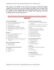 Mcat physics checklist.  We have studied this document and have recapitulated...