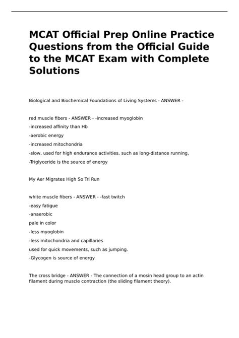 Mcat study prep.  The Unscored Sample Test (Free), Practice Exam 1 (Free),...