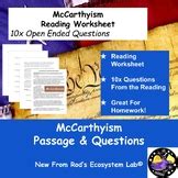 Mccarthyism Guided Answer Key