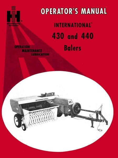 Mccormick international 430 baler service manual. - Soga om oddvar rådvill og per klipping.