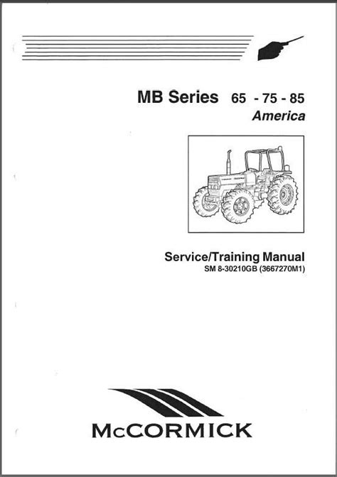 Mccormick mb 65 75 85 serie traktor werkstatt service reparatur schulungshandbuch. - Manuale di esercizi per pedane vibranti.