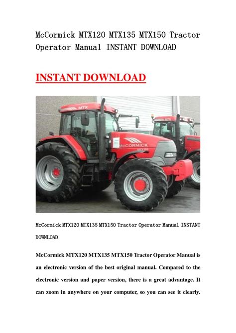 Mccormick mtx120 mtx135 mtx150 tractor operator manual instant download. - Honda accord euro service manual download.