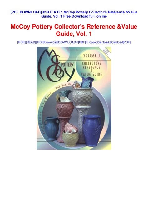 Mccoy pottery collectors reference and value guide vol 1. - The wiley concise guides to mental health the wiley concise guides to mental health.