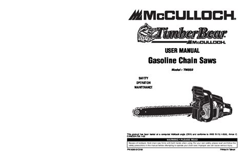 Mcculloch chainsaw service manual timber bear. - Haynes service and repair manual opel corsa download.