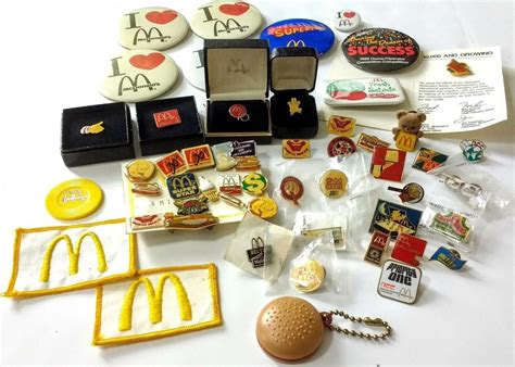 Sold Date. Source eBay. 100+ McDonalds Vintage Pin Back & Country Pin Backs All FOR ONE MONEY ! Super collection of McDonalds pin backs from all over the country. Also included are pin backs from countries. Over 100 pieces. Thanks for looking. Items in the Price Guide are obtained exclusively from licensors and partners solely for our members .... 