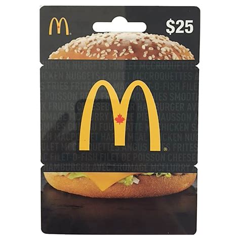 Mcdonald gift cards. Earn points on every order—even when redeeming coupons. Order online, pick up at the Front Counter or Drive-Thru with Curbside Service, and you’re good to go! MyMcDonald’s Rewards program available at participating McDonald’s restaurants in Canada. See Program Terms for details. App download, activation & registration req’d. 