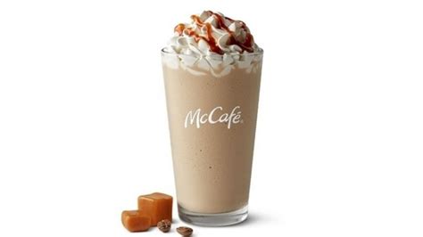 Mcdonalds caramel frappe. The McDonald's Iced Caramel Macchiato recipe is made with our rich, dark-roasted McCafe espresso and is served with whole milk, mixed with sweet caramel syrup. It is almost similar to Iced Caramel Latte but with an extra buttery caramel drizzle. Available in small, medium, and large sizes. There are 210 calories in a … 