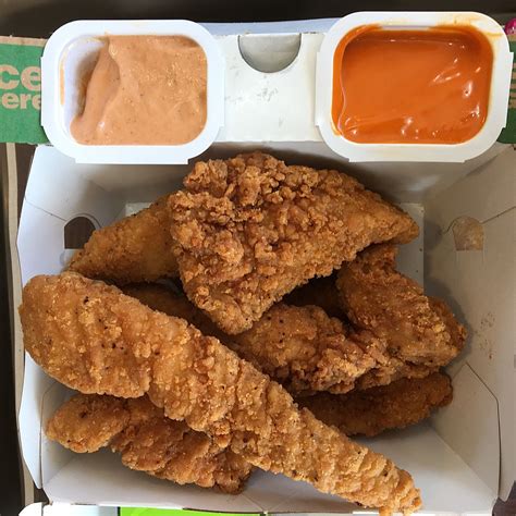 Mcdonalds chicken tender. These nuggets have a bold flavor and are accompanied by McDonald’s signature Mighty Hot Sauce, which adds an extra punch. Texture and Taste: When you … 