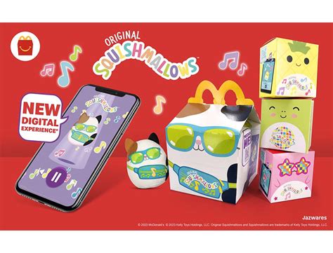 Mcdonalds happy meal squishmallows. A McDonald’s Happy Meal contains options of a Hamburger or Chicken McNuggets, kids’ fries, apple slices, and a choice of beverage, and prices typically range … 
